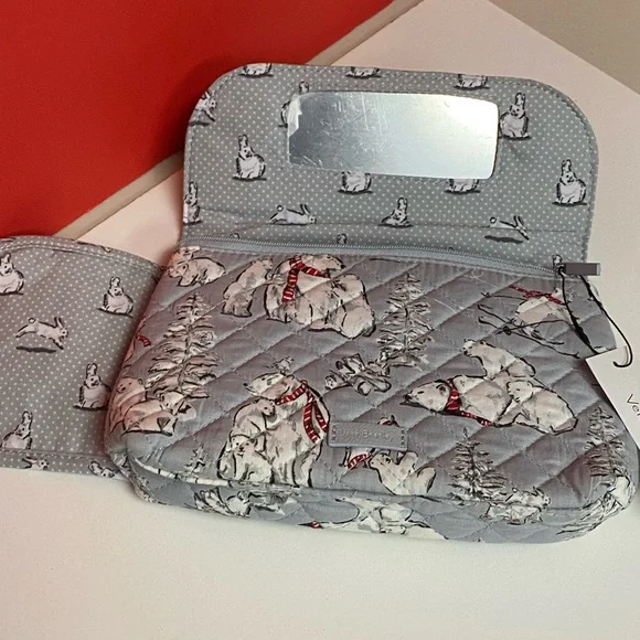 Vera Bradley Bears print cosmetic-brushes bag - Picture 3 of 10